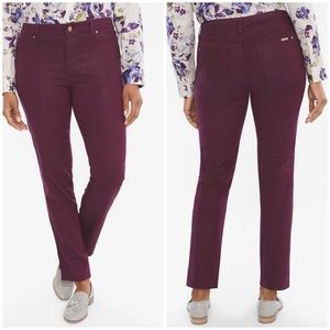 Chico's So Slimming Coated‎ Girlfriend Ankle Jeans Size 6 Petite Chico's 0.5P